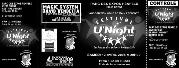 billet festival U'Night 2008